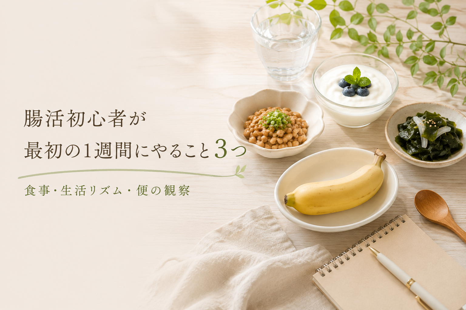 腸活初心者が最初の1週間にやること3つ