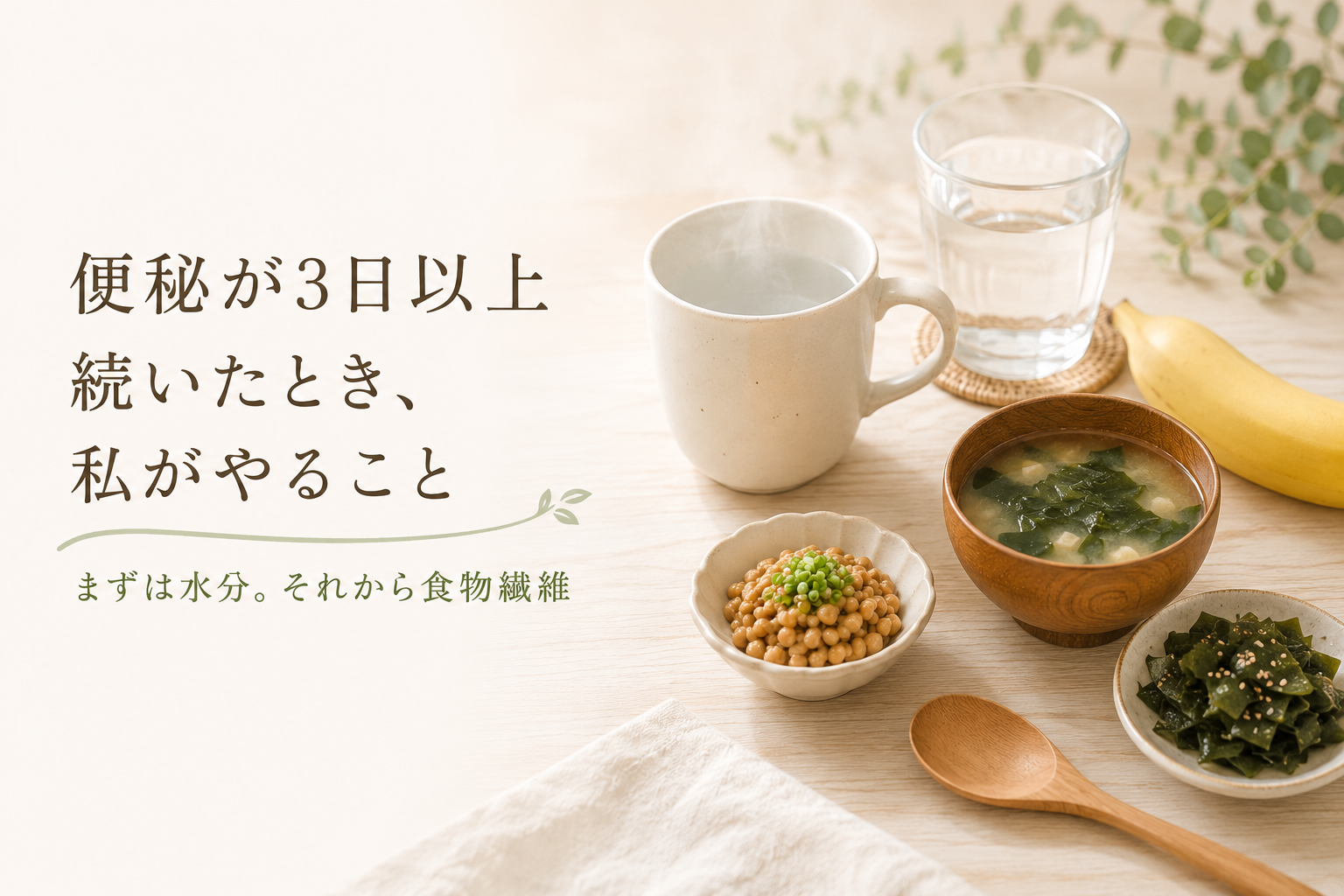便秘が3日以上続いたとき、私がやること